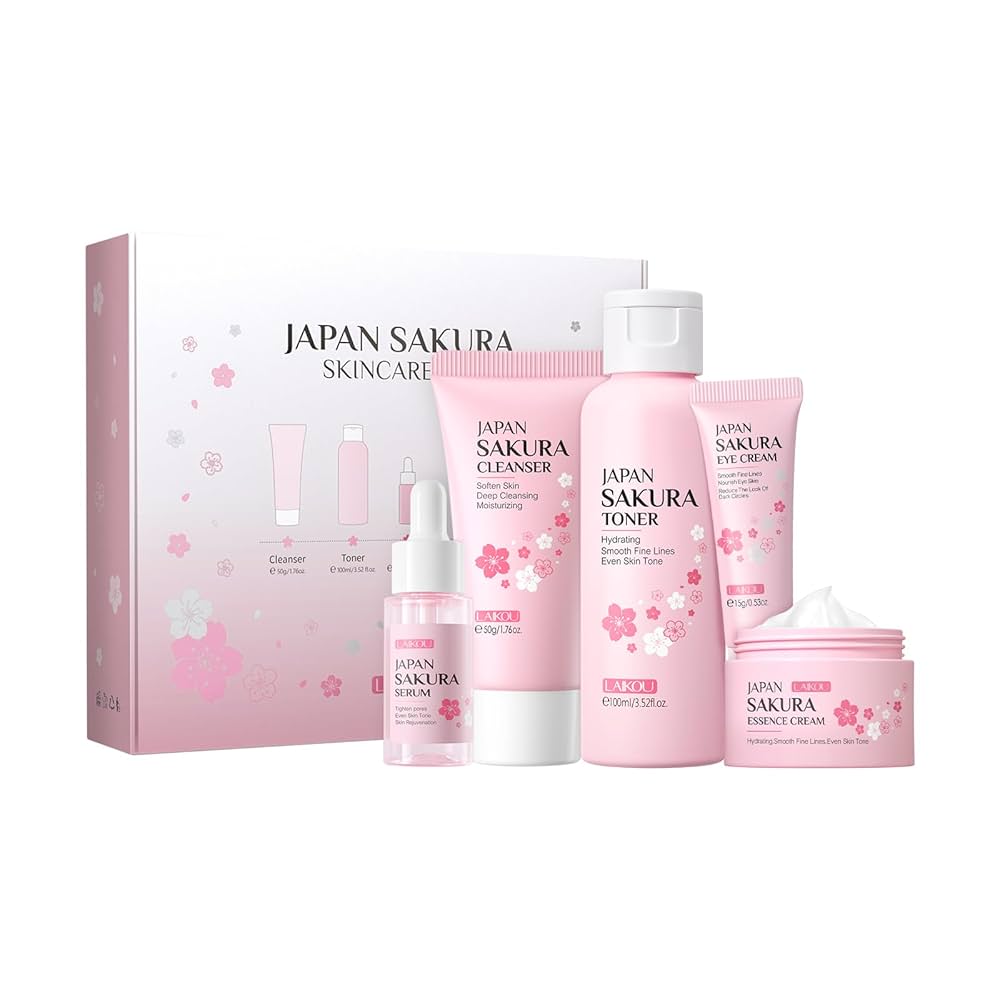 SAKURA スキンケアセット Amazon.com : 6 Pcs Skin Care Sets JAPAN SAKURA Women Beauty